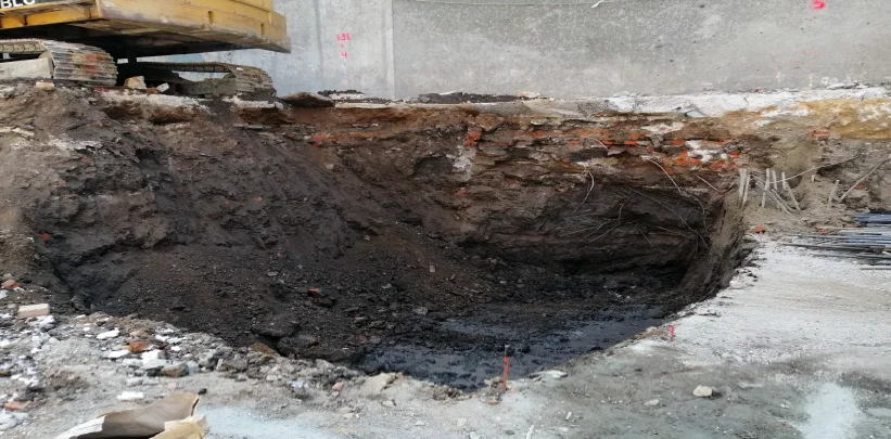 Excavación para trabajos de cimentación